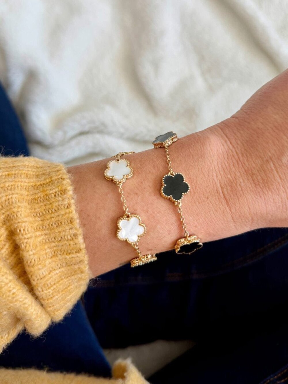 Park Lane White Ivy Quatrefoil Bracelet - Picture 5 of 8